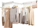 Clothes Drying Rack,Laundry Drying Rack Wall Mount, Wall Mounted Clothes Rack,Retractable,Collapsible(Tri-Fold),Drying Rack Clothing,can Fold Upward & Left & Right,Space Saver, White Color by CozyNest Decor