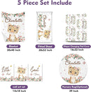 Personalized Nursery Crib Bedding Set: Custom Name 5 Piece Baby Crib Sets with Floral Leopard Design - Toddler Double Layer Blanket Set, Comfortable Crib Bed Sheets for Baby Grils by TinyTreasures Baby Boutique
