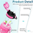 Enerbone Water Bottle, Leakproof BPA & Toxic Free, Motivational Water Bottle with Times to Drink and Straw, Fitness Sports Water Bottle with Strap for Office, Gym, Outdoor Sports by CozyNest Decor