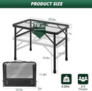 Folding Table, 2x1.3 FT Camping Table with Mesh Desktop,Folding Grill Table with Mesh Bag,Portable Outdoor for Picnic,Camping,BBQ,Beach(Black) by GreenHaven Gardens