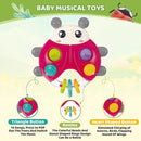 Ladybug Baby Light Up Toys with Rattle Led Light Music, Interactive Educational Fine Motor Development Toy for 3-6-12-18-24 Months Baby Toddler - Red by TinyTreasures Baby Boutique
