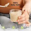 KeaBabies 12pk 4oz Glass Baby Food Containers with Lids - Leak-Proof, Microwavable Small Glass Jars, Baby Purees & Toddler Snack Storage Containers, BPA-Free, Dishwasher & Freezer Safe (Kea) by TinyTreasures Baby Boutique