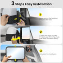 Fixed Headrest Car Mirror for Baby Rear Facing Fit Tesla Shatterproof Baby Mirror for Car Back Seat 360° Wide Clear View Never Shake Crash Tested Stable Velcro Strap Newborn Baby Essentials by TinyTreasures Baby Boutique