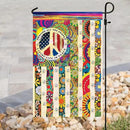 Flags-People Living Life In Peace Hippie Flag PSL318F, Garden Flag (11.5" x 17.5")-USA House Garden Flags Premium Polyester-Decorative Outdoor Flags by GreenHaven Gardens