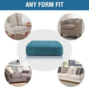 H.VERSAILTEX Velvet Stretch Couch Cushion Cover Plush Cushion Slipcover for Chair Loveseat Sofa Cushion Furniture Protector Seat Cushion Sofa Cover (2 Piece Medium Sofa Cushion Covers, Peacock Blue) by CozyNest Decor