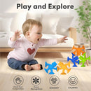 Cute Bear Suction Cup Toy Bath Toys for Kids Ages 4-8 No Hole Bathtub Sensory Toy Airplane Toys for Toddlers 1-3, Connect Build Create Baby Toys, 12 PCS by TinyTreasures Baby Boutique