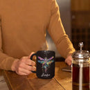 Colorful Dragonfly Ceramic Cup - Personalized Name Coffee Mug for Birthday, Gift for Son Daughter, Customized Black Animal Mug, Dragonfly Lover Cup 11oz 15oz by CozyNest Decor