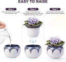 African Violet Pots, 6 inch Ceramic Easy Self Watering Plant Pot for Busy Plant Lovers, Automatically Absorb Appropriate Amount of Water, Flower Pot Indoor-Plants Not Included(Red) by GreenHaven Gardens