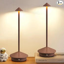 Modern Cordless Table Lamp Set of 2, Portable LED Desk Lamps, 5000mAh Rechargeable Battery Operated Lighting for Bedroom Dining Room Restaurant Coffee Shop Camping Night Light (Brown) by CozyNest Decor