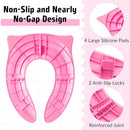 Portable Potty Seat for Toddler Travel - Foldable Non-Slip Potty Training Toilet Seat Cover for Girls, Baby Kids with Drawstring Bag (Pink Owl) by TinyTreasures Baby Boutique