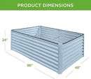 Best Choice Products 8x4x2ft Outdoor Metal Raised Garden Bed, Deep Root Planter Box for Vegetables, Flowers, Herbs, and Succulents w/ 478 Gallon Capacity - Mist Blue by GreenHaven Gardens