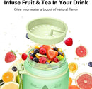 32oz Motivational Water Bottles with Time Marker & Fruit Strainer, Transparent Gradient Color Water Bottle with Times to Drink, Leakproof & BPA Free, Reusable Bottle with Strap (No Straw) by CozyNest Decor
