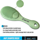 3 Piece Baby Hair Brush & Comb Set for Newborns- Soft Goat Bristle Hair-Brush, Silicone Bath Brush and Plastic Comb for Infant, Toddler, Kids - Baby by TinyTreasures Baby Boutique