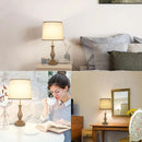 Touch Lamps for Bedrooms Set of 2, Farmhouse Table Lamp with Dual USB Charging Ports, 3 Way Dimmable Nightstand Lamps with Linen Fabric Lampshade for Bedroom (Pack 2-Beige Shade & Antique Brown) by CozyNest Decor