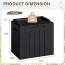 JUMMICO 31 Gallon Resin Deck Box Waterproof Indoor Outdoor Storage Boxes for Patio Furniture Cushions and Garden Tools (Black, 31gallon-2 Packs) by CozyNest Decor
