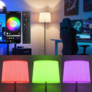 Floor Lamp for Living Room Bedroom,Modern Floor Lamp with Remote, Simple Design with Beige Shade,Foot Pedal Switch,Dimmable Colors Temperature,9W RGB LED Bulb by CozyNest Decor