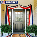2x20Ft Large Patriotic US Flag Bunting Decorations 4th of July Red, White & Blue Stripe Banner Veterans Day Memorial Days Celebration Decorations Home Garden Outdoor-1Pack by GreenHaven Gardens