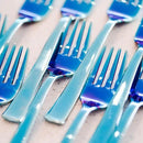 Ahimsa Stainless Steel Kids Utensils - Kids Fork and Spoon Set, Pediatrician Designed Toddler Utensils, 100% BPA Free & Dishwasher Safe (Iridescent Blue) by CozyNest Decor