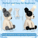 MOREJMTT Crochet Kit for Beginners Animal,Crochet Animal Kits,Crocheting Kit for Starters,Learn to Crochet with Step-by-Step Video Tutorials,Beginner Crochet Kits for Adults(2 Pack French Bulldog) by TinyTreasures Baby Boutique