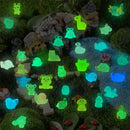 131pcs Luminous Mini Resin Animals, Glow in The Dark Tiny Small Little Animal Ducks Figures to Hide Miniature Figurines for Dollhouse Garden Micro Landscape Aquarium Decorations DIY Crafts by GreenHaven Gardens