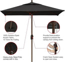 EliteShade USA 10-Year-Non-Fading Sunumbrella 6x6Ft Square Market Umbrella Patio Outdoor Table Umbrella with Ventilation（Black） by GreenHaven Gardens