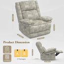 Recliner Chair for Adults, Oversized Manual Pull Tab Reclining Chair, 2-Tier Cushions, Minimalist Style Single Sofa for Living Room, RV (Polished Microfiber) by CozyNest Decor