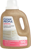 The Clean People Liquid Laundry Detergent - Recyclable Packaging, Stain Fighting - Ultra Concentrated, Laundry Soap - Spring Scent, 50 fl oz by TinyTreasures Baby Boutique