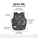 Tiny Twinkle Mess Proof Baby Bib - Waterproof & Lightweight Baby-Led Weaning Apron | 100% Recycled Polyester, Easy Clean & Machine Washable (Space, Small 6-24 Months) by TinyTreasures Baby Boutique