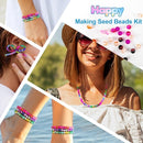 XSEINO About 7200pcs 144 Colors 6mm Crackle Glass Beads Bracelet Making Kit,6Box Different Style Crack Series Colorful Crystal Beads for Bracelet Jewelry Making,DIY Crafts,Friendship Bracelets by TinyTreasures Baby Boutique