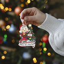 Baby's First Christmas Ornament 2025 Personalized Christmas Ornaments with Name Snow Baby in Stocking with Snowflake Custom Tree Ornament Decorations Ornaments,Blue by TinyTreasures Baby Boutique