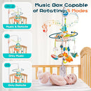 Jollybaby Nursery Baby Automatic Rotating Dinosaur Crib Mobile with Music Box & Arm, Montessori Sensory Musical Hanging Toy for Bassinet, Newborn Clip on Crib Mobile Soother Toy Gift, Polyester by TinyTreasures Baby Boutique