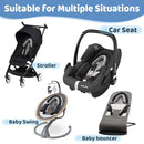 Pro Goleem Breathable 3-in-1 Infant Car Seat Head Support, Soft Infant Car Seat Insert, Carseat Cushion for Toddler, Perfect for Car Seat, Strollers, Swings, Carrier, Bouncer, Black and Grey by TinyTreasures Baby Boutique