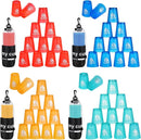 yeesport 48 PCS Sport Stacking Cups, Sport Training Game for Challenge Competition, Plastic Stacking Cups, Classic Family Game for Youth and Adults, Red+Blue+Green+Orange by TinyTreasures Baby Boutique