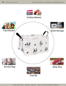 Rectangular Fabric storage box, decorative basket and finishing basket with handle are used for the storage of clothes, books and sundries (Bulldog) 14.9’’L ×10.2’’W×9.05’’H inches by TinyTreasures Baby Boutique