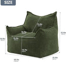 Giant Bean Bag Chair Sofa for Adults Teens, Comfy Corduroy Large Bean Bag Chairs with Armrests for Bedroom Living Room, Adult BeanBag Lazy Sofa Couch Chairs with Filler Included by CozyNest Decor