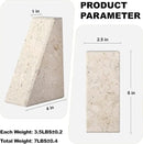 Marble Bookends for Heavy Books, Decorative Book Ends for Shelves, Beige Stone Durable and Heavy-Duty Book Ends for Hardback Books & CDS, Unique Book Stopper & Holder, Set of 2 by CozyNest Decor