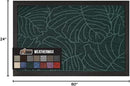 GORILLA GRIP 100% Waterproof All-Season WeatherMax Doormat, 60x24, US Designed Natural Rubber, Stain and Fade Resistant, Low Profile Indoor Outdoor Door Mats, Easy Clean Patio Mat, Green Palm by CozyNest Decor