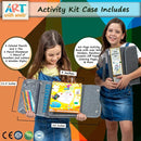 Activity Book for Girls and Boys - Premium Case Includes Large 60-page - 420 Stickers, Rainbow Scratch Papers, Reusable Stickers, Coloring Pencils, Numbers and Letters Stencil - Educational Toys Gift by TinyTreasures Baby Boutique