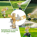 1/2 Inch Brass Sprinklers Head,Heavy Duty Water Sprinkler for Yard with 360 Degree Large Area Coverage Irrigation, Adjustable Impact Sprinklers Head Nozzle for Grass Patio Garden Irrigation by GreenHaven Gardens