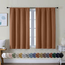 Simplebrand Ava Sun Baked Short Blackout Curtains for Bedroom 45 Inches Long 2 Panels Set, Solid Thermal Insulated, Energy Saving Window Treatment Curtains Blackout Drapes, W40 x L45 Inch, Sun Baked by TinyTreasures Baby Boutique