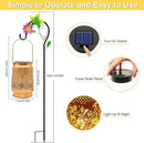 Solar Lanterns Outdoor Hummingbird Garden Decor, Birthday Gifts for Women Mom Grandma Metal Hanging Lantern Lights Waterproof Solar Lights with Shepherd Hook LED Decoration for Garden Yard Patio Lawn by GreenHaven Gardens