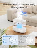 Dreo Smart Humidifier, Cool Mist Humidifiers for Bedroom, Quiet 4L Top Fill Ultrasonic Humidifiers for Home Office Plant & Baby with Nightlight, LED Display, 36H Runtime, APP/Voice Control, HM311S by TinyTreasures Baby Boutique