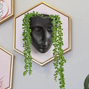 GDYOOSHOW 6.7" Tall Hanging Planter Wall Flower Pot for Garden Balcony Indoor or Outdoor (Black Resin) by CozyNest Decor