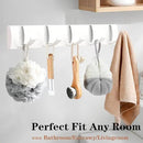 Folding Coat Hooks, Wall Mounted Coat Rack with 5 Retractable Hooks, Heavy Duty Towel Rack for Bathroom Wall Hook for Hanging Clothes Bathrobe, Stainless Steel Coat Hanger for Entryway(White) by CozyNest Decor
