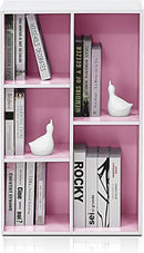 Furinno 5-Cube Reversible Open Shelf, White/Pink 11069WH/PI by TinyTreasures Baby Boutique