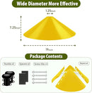 Squirrel Baffle for Bird Feeder Pole, 19-Inch Outdoor Bird Feeder Guard, Squirrel-Proof Birdhouse Baffles, Shepherd's Hook for Outside(Yellow) by GreenHaven Gardens
