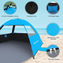 Venustas Beach Tent Sun Shelter for 3/4-5/6-7/8-10 Person, UPF 50+ UV Protection Beach Canopy, Lightweight and Easy Setup Cabana, Portable Shade Tent by TinyTreasures Baby Boutique