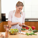 Teak Wooden Spoons for Cooking - 9 Pcs Comfort Grip Kitchen Utensil Set with Holder & Rest