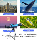 Telescope for Kids 50mm 100x Magnification Beginner Telescopio with Tripod, 2 Eyepieces & Finder Scope, STEM Educational Gift for Boys & Girls Ages 6-12, Portable Kids Telescope for Astronomy by TinyTreasures Baby Boutique