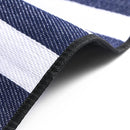 Striped Picnic Blankets 80” x 80” Extra Large Waterproof and Foldable Beach Blanket, Oversized Blue and White Outdoor Blanket for Camping, Travel, Park, Grass, Patio (Blue & White, 80" x 80") by TinyTreasures Baby Boutique